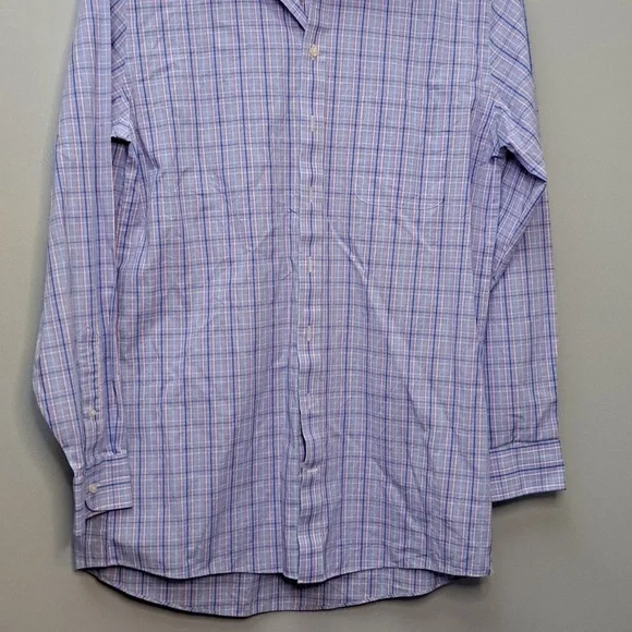 Nautica Blue and Stafford Purple Men's Button Down Dress Shirt Bundle - Picture 6 of 12